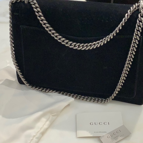Gucci black leather and suede pocketbook - Picture 5 of 7
